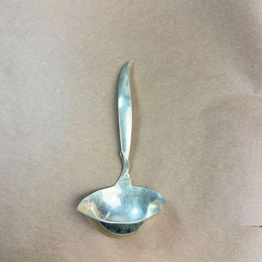 1847 Rogers Bros Flair Silverplate Gravy Ladle 7in Vintage MCM Serving Spoon